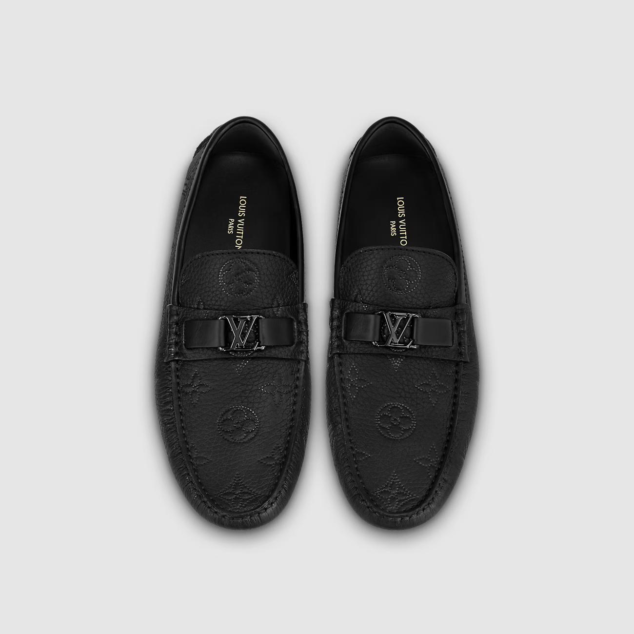 Giày Louis Vuitton Hockenheim Moccasin Nam Đen